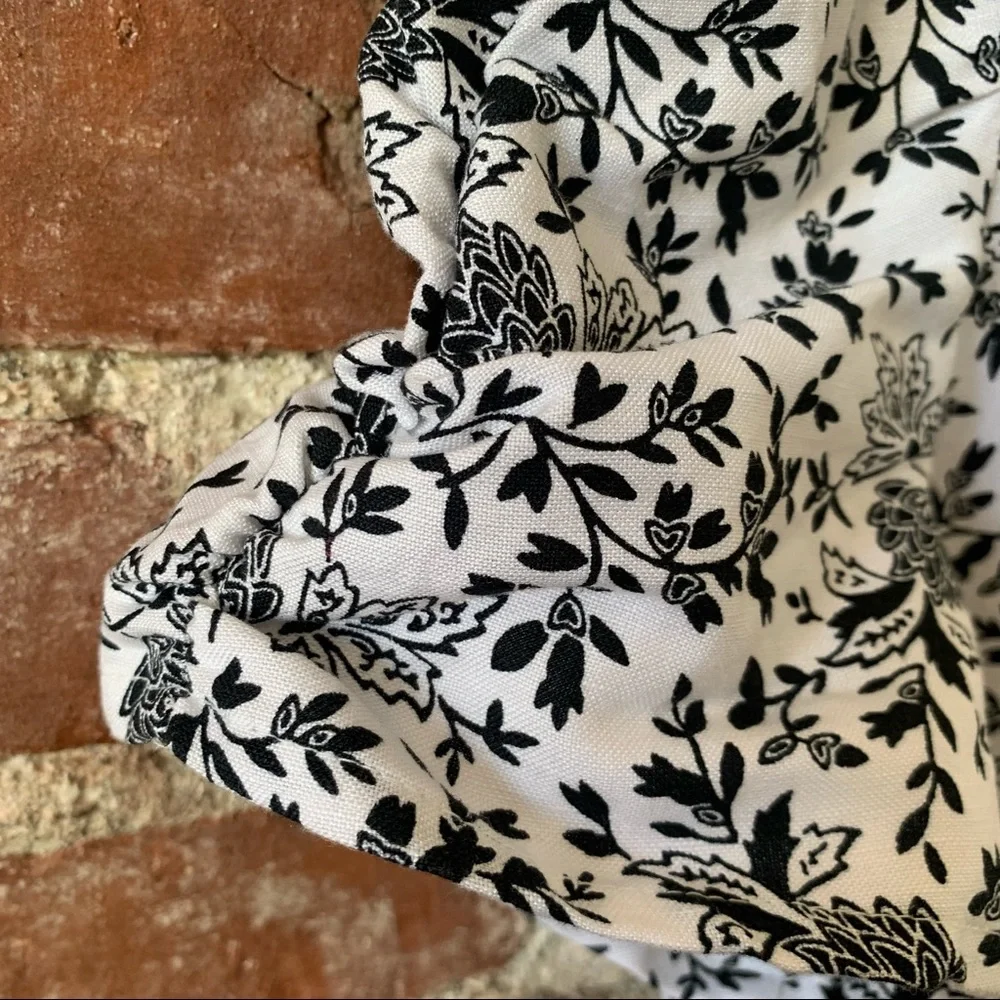 NWT LOFT Floral Ruched Short Sleeve Mini Shift Dress 14 - Picture 7 of 12